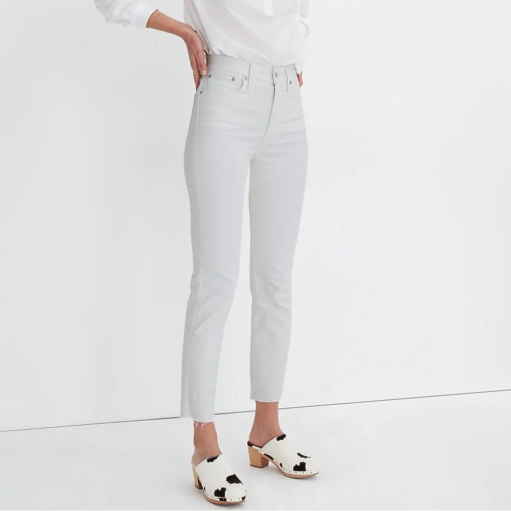 NWT Madewell Perfect Vintage Jean in Tile White: Raw Hem SOLD OUT